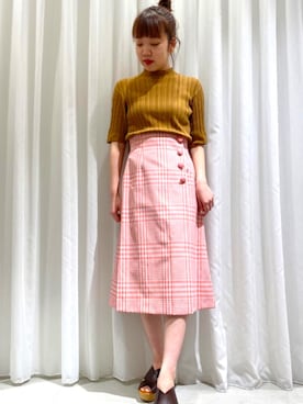 「anatelier（アナトリエ）のアイテム（スカート）」を使った、anatelierさん（レディース・158cm）の夏コーディネート