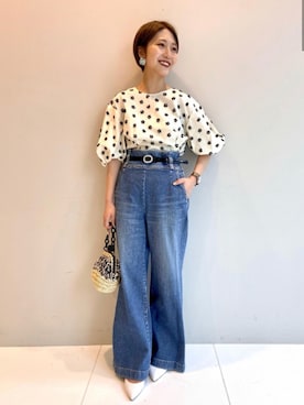 「capaf（カパフ）のアイテム」を使った、anatelierさん（レディース・153cm）の夏コーディネート