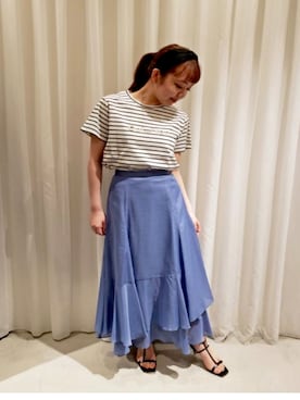 「anatelier（アナトリエ）のアイテム（スカート）」を使った、anatelierさん（レディース・156cm）の夏コーディネート