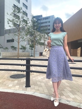 「anatelier（アナトリエ）のアイテム（スカート）」を使った、anatelierさん（レディース・164cm）の夏コーディネート