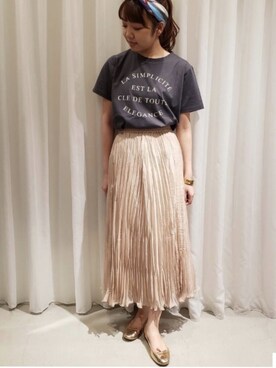 「anatelier（アナトリエ）のアイテム（スカート）」を使った、anatelierさん（レディース・156cm）の夏コーディネート