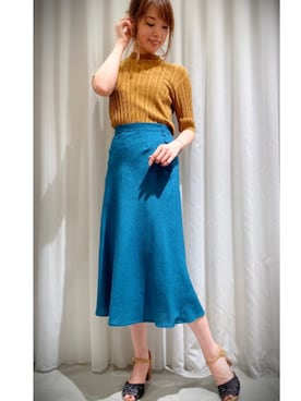 「anatelier（アナトリエ）のアイテム（スカート）」を使った、anatelierさん（レディース・165cm）の夏コーディネート