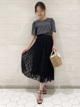 「anatelier（アナトリエ）のアイテム（スカート）」を使った、anatelierさん（レディース・159cm）の夏コーディネート