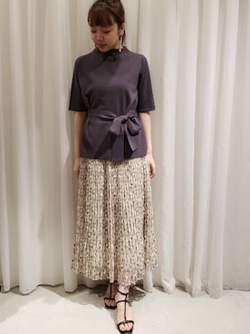 「anatelier（アナトリエ）のアイテム（スカート）」を使った、anatelierさん（レディース・156cm）の夏コーディネート