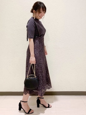 「anatelier（アナトリエ）のアイテム（スカート）」を使った、anatelierさん（レディース・160cm）の夏コーディネート