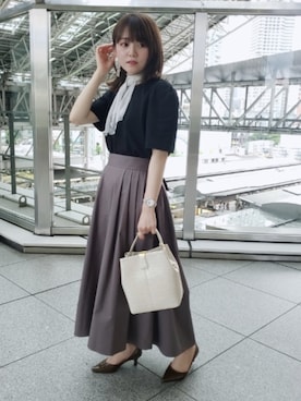 「anatelier（アナトリエ）のアイテム（スカート）」を使った、anatelierさん（レディース・150cm）の夏コーディネート