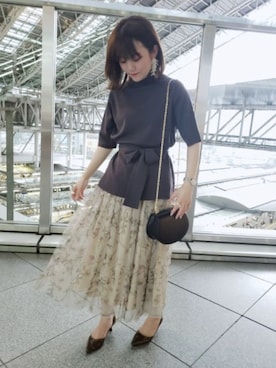 「anatelier（アナトリエ）のアイテム（スカート）」を使った、anatelierさん（レディース・150cm）の夏コーディネート
