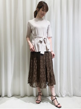 「anatelier（アナトリエ）のアイテム（スカート）」を使った、anatelierさん（レディース・165cm）の夏コーディネート