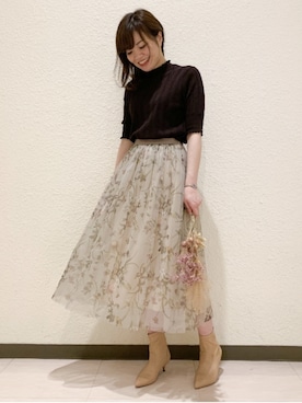 「anatelier（アナトリエ）のアイテム（スカート）」を使った、anatelierさん（レディース・162cm）の夏コーディネート