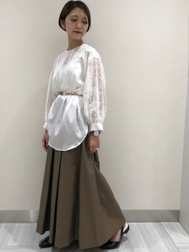 「anatelier（アナトリエ）のアイテム（スカート）」を使った、anatelierさん（レディース・158cm）の夏コーディネート