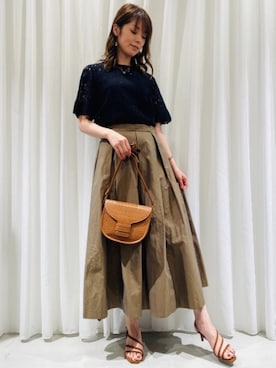 「anatelier（アナトリエ）のアイテム（スカート）」を使った、anatelierさん（レディース・165cm）の夏コーディネート