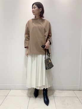 「anatelier（アナトリエ）のアイテム（スカート）」を使った、anatelierさん（レディース・165cm）の夏コーディネート