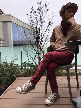 「koe（コエ）のアイテム（ブルゾン）」を使った、shamsoftokyoさん（メンズ・173cm）の冬コーディネート