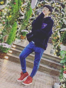 「レイヤードstyle」｜かずさん（メンズ・174cm）の冬コーディネート