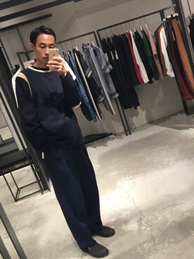 「UNITED TOKYO（ユナイテッドトウキョウ）のアイテム（その他トップス、ブルー系）」を使った、kzk_utさん（メンズ・180cm）の夏コーディネート