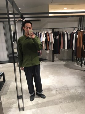 「UNITED TOKYO（ユナイテッドトウキョウ）のリジットワンタックワイドデニムパンツ（デニムパンツ、ブルー系）」を使った、kzk_utさん（メンズ・180cm）の夏コーディネート