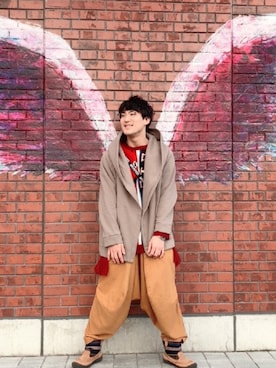 「アイテム（その他アウター）」を使った、狐面のごっちさん（メンズ・174cm・20代）の秋コーディネート