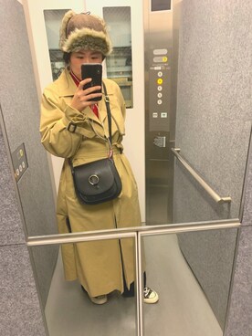「AMERI」｜「アイテム（キャップ）」を使った、u_chanさん（レディース・162cm）の冬コーディネート