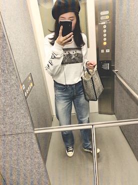 「JOURNAL STANDARD relume（ジャーナルスタンダード　レリューム）のアイテム（ハンチング/ベレー帽）」を使った、u_chanさん（レディース・162cm）の秋コーディネート