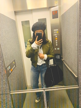 「JOURNAL STANDARD relume（ジャーナルスタンダード　レリューム）のアイテム（ハンチング/ベレー帽）」を使った、u_chanさん（レディース・162cm）の秋コーディネート