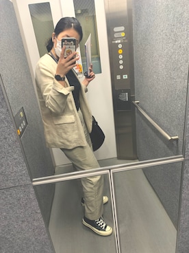 「JOURNAL STANDARD relume（ジャーナルスタンダード　レリューム）のアイテム（ノーカラージャケット）」を使った、u_chanさん（レディース・162cm）の秋コーディネート