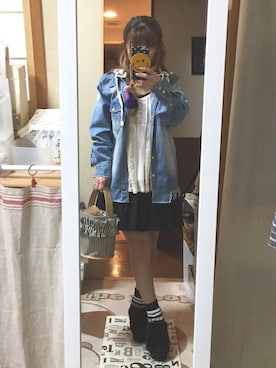 「Ungrid（アングリッド）のアイテム（その他トップス）」を使った、菜実さん（レディース・149cm）の春コーディネート