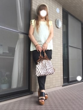 「La TOTALITE（ラトータリテ）のアイテム」を使った、菜実さん（レディース・149cm）の夏コーディネート