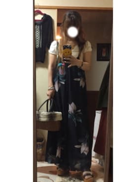 「vanitybeauty（バニティービューティー）の【バニティービューティー】ベルトデザインサボミュールサンダル（サンダル）」を使った、菜実さん（レディース・149cm）の夏コーディネート