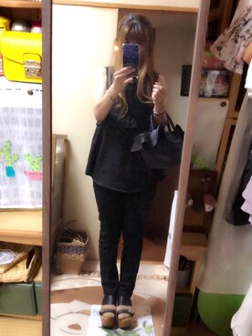 「vanitybeauty（バニティービューティー）の【バニティービューティー】ベルトデザインサボミュールサンダル（サンダル）」を使った、菜実さん（レディース・149cm）の夏コーディネート