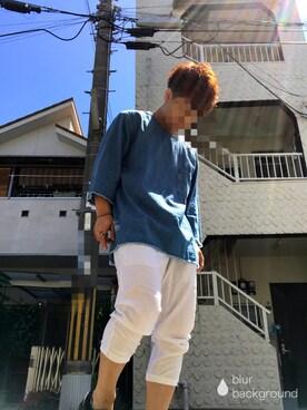 「URBAN RESEARCH（アーバンリサーチ）のアイテム（その他トップス）」を使った、✣ryo✰さん（メンズ・165cm）の夏コーディネート