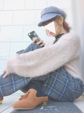 「FREE'S MART（フリーズマート）のアイテム（サロペット/オーバーオール）」を使った、Mai ◡̎⃝さん（レディース・147cm）の冬コーディネート
