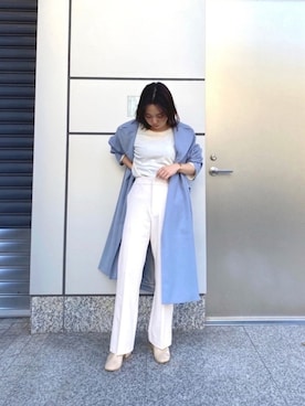「crie conforto（クリーコンフォルト）のアイテム（ジャケット/アウター）」を使った、yukoさん（レディース・147cm）の秋コーディネート