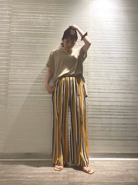 「アイテム（ブレスレット）」を使った、yukoさん（レディース・147cm）の春コーディネート