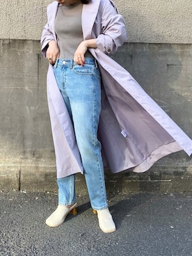 「crie conforto（クリーコンフォルト）のアイテム（ジャケット/アウター）」を使った、yukoさん（レディース・147cm）の春コーディネート