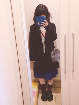 「アイテム（チェスターコート）」を使った、ぺんさん（レディース・157cm）の秋コーディネート