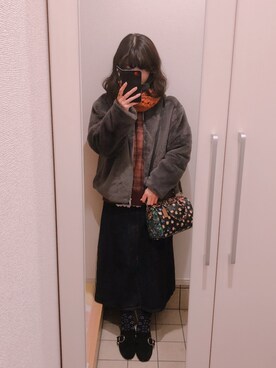 「ORiental TRaffic（オリエンタルトラフィック）のアイテム（ローファー）」を使った、ぺんさん（レディース・157cm）の冬コーディネート