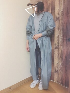 「コーデュロイキャップ」｜「アイテム（ミリタリージャケット）」を使った、izuさん（レディース・157cm）の秋コーディネート