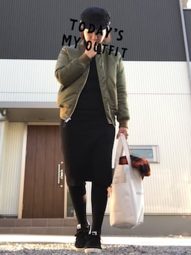 「ニットアップ」｜「アイテム（帽子）」を使った、mmmkkk12さん（レディース・163cm）の冬コーディネート