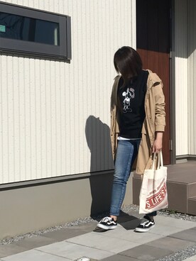 「FRAMeWORK（フレームワーク）のアイテム（スウェット）」を使った、mmmkkk12さん（レディース・163cm）の春コーディネート