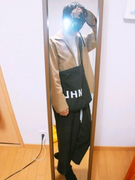 「MARGARET HOWEEL」｜「アイテム（ジャケット/アウター）」を使った、ぽんたさん（メンズ・169cm）の春コーディネート