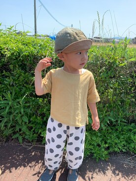 「こども ビームス（コドモビームス）のアイテム（スリッポン）」を使った、cocomamさん（キッズ・120cm）の夏コーディネート