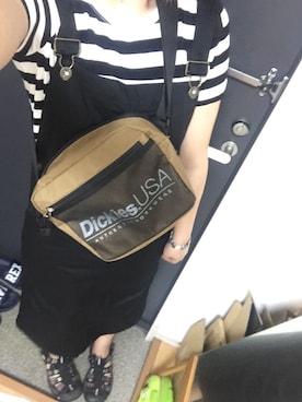 「アイテム（ジャンパースカート）」を使った、ふくちゃんさん（レディース・162cm）の夏コーディネート