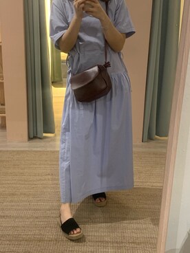 「ISOOK（アイスー）のアイテム（ワンピース）」を使った、anoさん（レディース・162cm）の春コーディネート