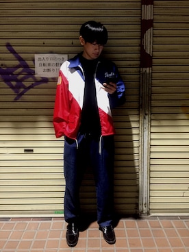 「BEAUTY&YOUTH UNITED ARROWS（ビューティーアンドユースユナイテッドアローズ）のアイテム（ナイロンジャケット）」を使った、あつしさん（メンズ・175cm）の春コーディネート