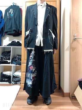 「sulvam」｜「アイテム（ブーツ）」を使った、生利他　佑さん（メンズ・168cm）の秋コーディネート