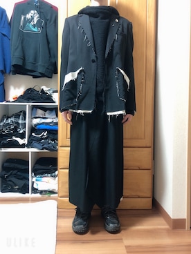 「sulvam」｜「アイテム（ジャケット/アウター）」を使った、生利他　佑さん（メンズ・168cm）の冬コーディネート