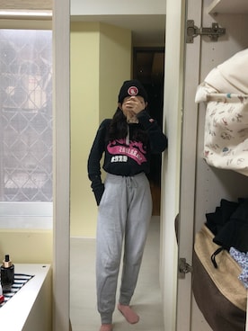 「RIPNDIP（リップンディップ）のアイテム（帽子）」を使った、👽👅🖕さん（レディース・150cm）の春コーディネート