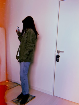 「R（アール）のアイテム（ジャケット/アウター）」を使った、Mariさん（レディース・158cm）の春コーディネート