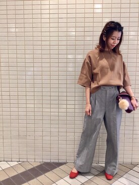 「coenスタッフスタイリング」｜「アイテム（パンプス）」を使った、coenにしうらさん（レディース・161cm）の秋コーディネート