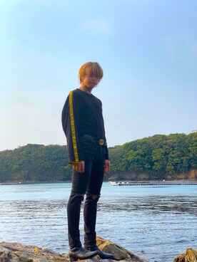 「WARP（ワープ）のアイテム（トップス）」を使った、AtAtさん（メンズ・176cm）の秋コーディネート